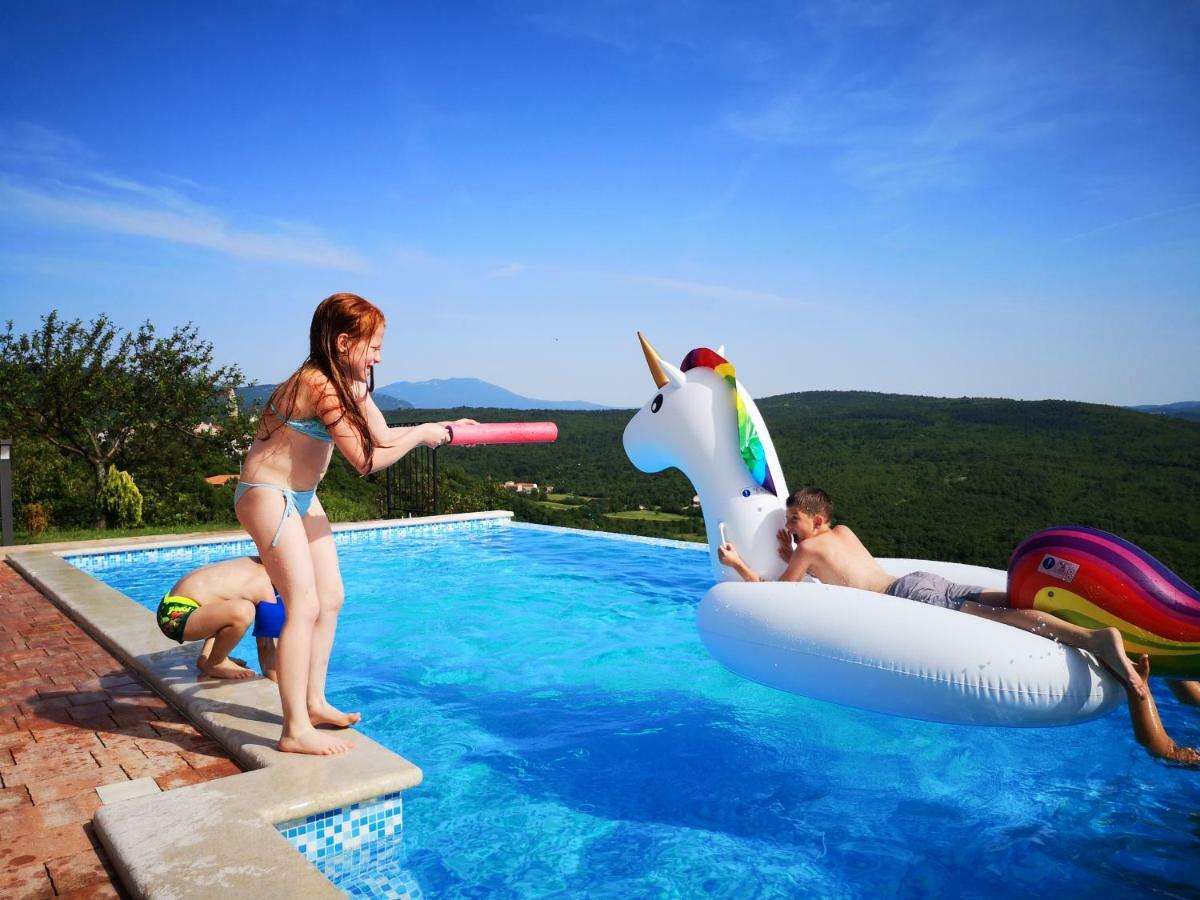 Home Andrea With Infinity Salty Pool Roč Dış mekan fotoğraf